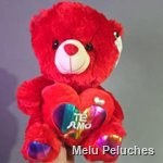 Oso rojo corazon arcoiris